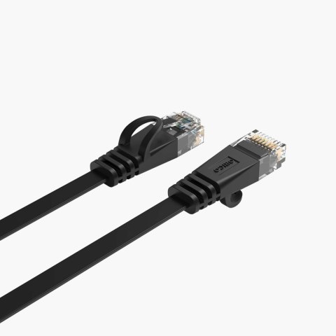 Kabel sieciowy internetowy płaski Ethernet CAT7 10Gbps RJ45 LAN 8m - czarny