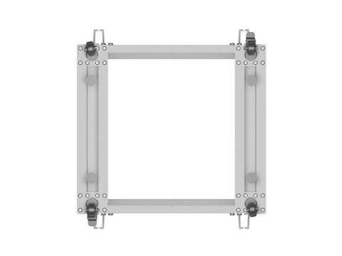 Stojak Open rack 19 cali 12U 600x600-1100 regulowany szary