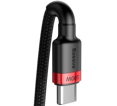 BASEUS KABEL USB-C/USB-C CAFULE 100W 2M CZERWONO-CZARNY