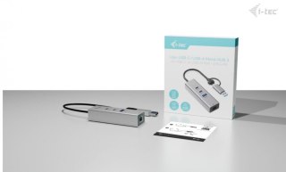 Hub metalowy USB-C/USB-A 3 2x USB-C/1x USB-A / 2.5GLAN