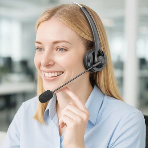 Słuchawka nauszna z mikrofonem, bluetooth