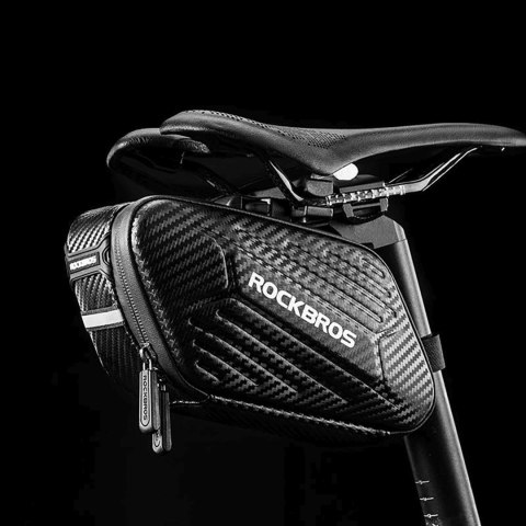 Torba rowerowa podsiodłowa o sztywnej konstrukcji 1.5L - czarna