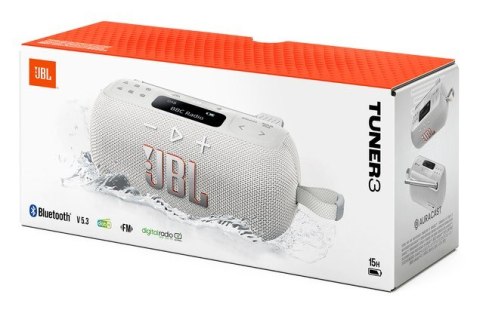 Głośnik JBL TUNER 3 (biały, bezprzewodowy, z radiem FM i DAB+)