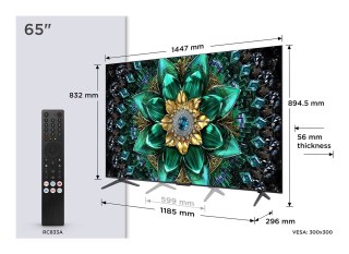 Telewizor TCL 65Q6C QD-Mini LED 65'' 4K Ultra HD Google TV Dolby Atmos DVB-T2 Metaliczny (OUTLET)