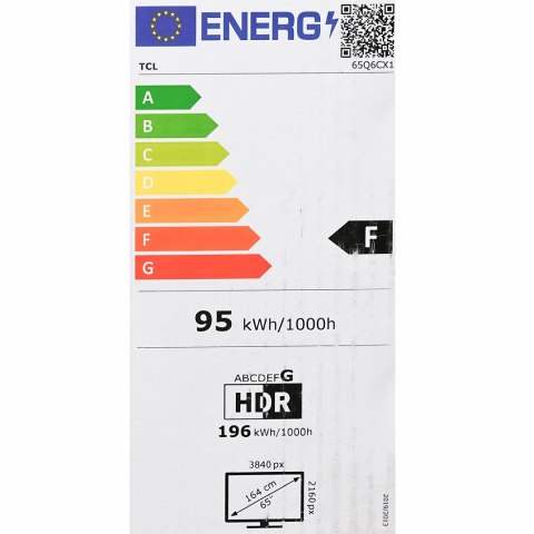 Telewizor TCL 65Q6C QD-Mini LED 65'' 4K Ultra HD Google TV Dolby Atmos DVB-T2 Metaliczny (OUTLET)