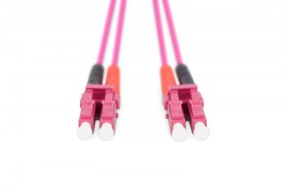 Patch cord światłowodowy FO LC-LC MM 50/125 OM4 duplex LSOH 1m