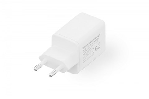Ładowarka sieciowa GaN II 45W | 1x USB-C, 1x USB-A | PD 3.0, QC 3.0 | Biała