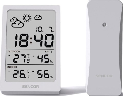 Stacja pogody wielofunkcyjna SWS 2300 W, data, zegar, budzik