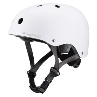 Kask rowerowy BMX hulajnoga lekki 54-58 cm - biały
