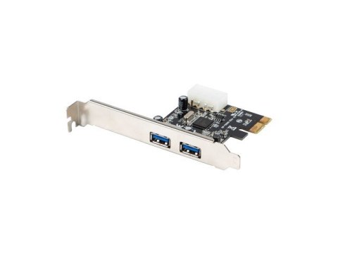 LANBERG KARTA PCI-E X1 -> 2X USB-A 3.1 GEN1 ŚLEDŹ LOW PROFILE PCE-US3-002