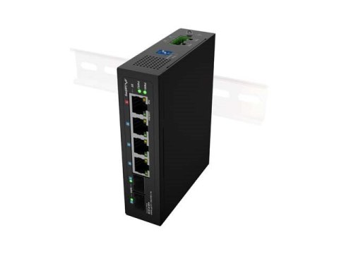 LANBERG SWITCH LIGHT INDUSTRIAL POE 1XBT 3XAT 2XSFP DIN NIEZARZĄDZALNY GIGABIT ETHERNET