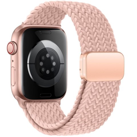 Pasek nylonowy Nylonmag na Apple Watch 4/5/6/7/8/9/SE 38/40/41 mm - różowy