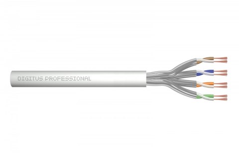 Kabel teleinformatyczny patchcordowy kat.6A, U/FTP, linka, AWG 27/7, LSOH, 305m, karton, szary