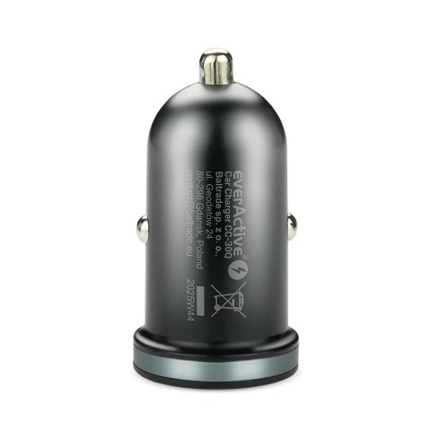 Ładowarka samochodowa CC-30Q QC3.0 35W 1X USB + 1X USB-C PD czarna