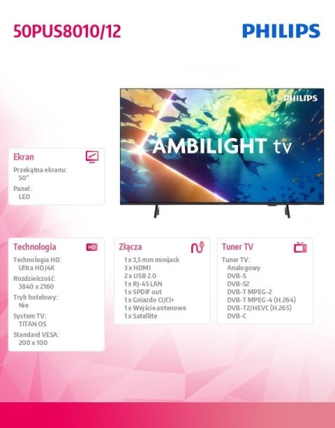 Telewizor LED 50 cali 50PUS8010/12