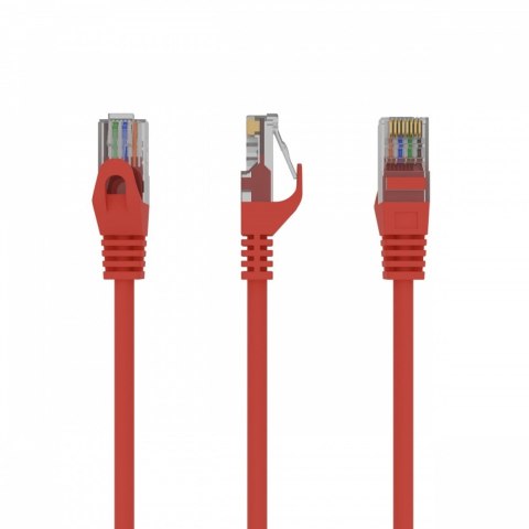 Patch cord Kat.6 UTP 1m czerwony