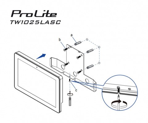 Monitor ProLite 10.1 cala TW1025ALASC-B3PNR,10P.DOT.IPS,WIFI,450 cd/m2,2x2W,3xUSB, RJ45, MICRO, A14, NFC , kamera internetowa (5