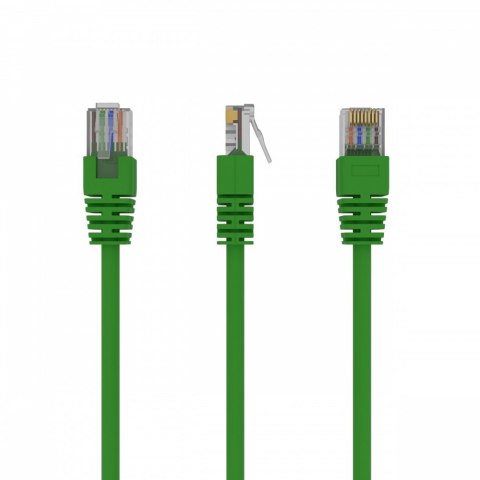 Patch cord kat.5e osłonka zalewana 1.5m zielony