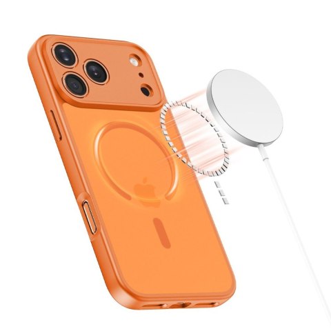 Etui pokrowiec na iPhone 17 Pro Max BasicMag MagSafe - pomarańczowe