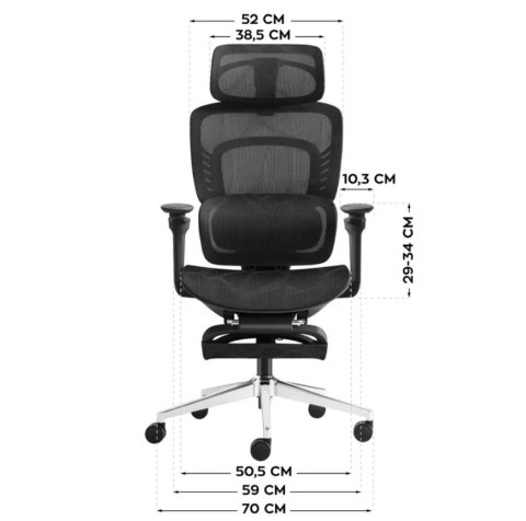 Fotel biurowy Visioner 8.3 Black N