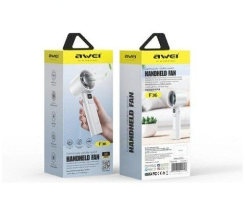 Mini wiatrak wentylator reczny F36 2200mAh biały