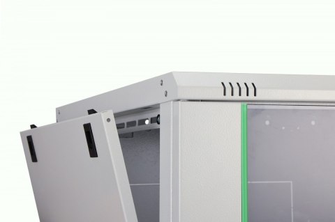 Szafa sieciowa wisząca Dynamic 19" 7U rack 385x600x600mm, drzwi szyba, szara, niezłożona, 60kg