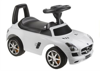 Jeździk Mercedes SLS AMG Pchacz Dla Dziecka Oparcie Schowek Biały LEAN CARS
