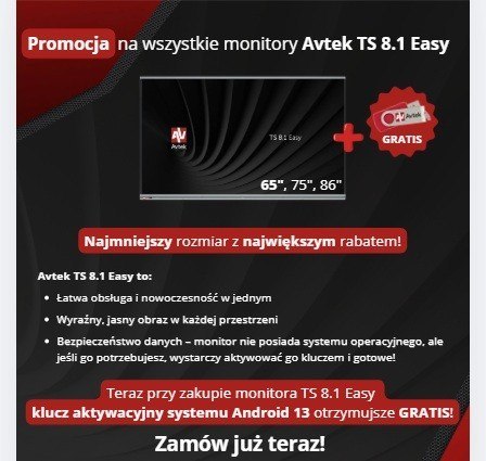Monitor interaktywny TS 8.1 Easy 86 z Androidem