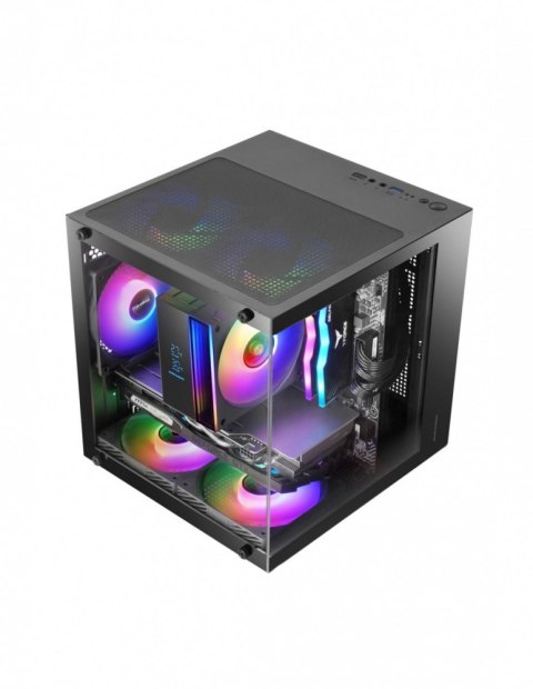 Obudowa MARS MC-CUBE 1xARGB mATX black