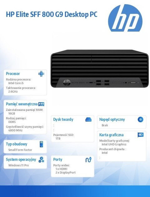 Komputer biurkowy 800 SFF G9 i5-14500 1TB/16GB/W11P A55N5ET