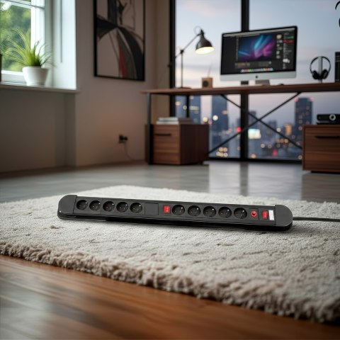 MACLEAN LISTWA ZASILAJĄCA 10 GNIAZD 3680W MCE10