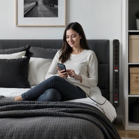 MACLEAN LISTWA ZASILAJĄCA 10 GNIAZD 3680W MCE10