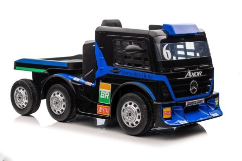 Auto Na Akumulator Ciężarówka Mercedes + Naczepa XMX622B Granatowy LCD LEAN CARS