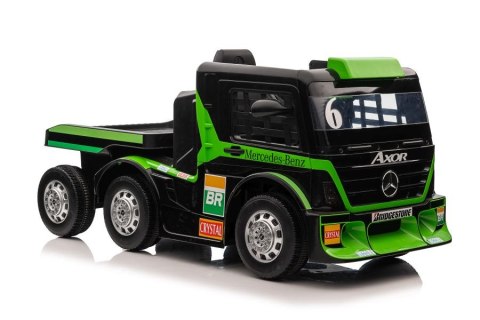 Auto Na Akumulator Ciężarówka Mercedes + Naczepa XMX622B Zielony LCD LEAN CARS