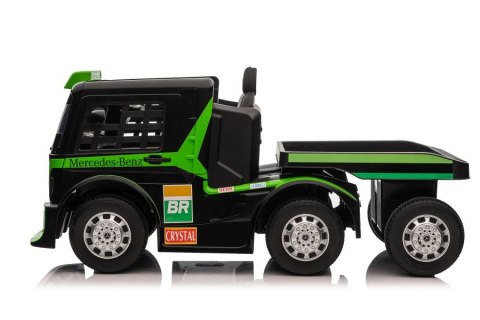 Auto Na Akumulator Ciężarówka Mercedes + Naczepa XMX622B Zielony LCD LEAN CARS