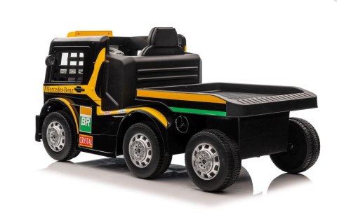 Auto Na Akumulator Ciężarówka Mercedes + Naczepa XMX622B Żółty LCD LEAN CARS