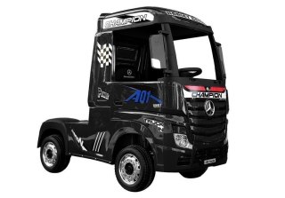 Auto Mercedes Actros Czarny Lakierowany Ciężarówka Dla Dzieci Pilot LED MP4 LEAN CARS