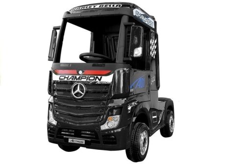 Auto Mercedes Actros Czarny Lakierowany Ciężarówka Dla Dzieci Pilot LED MP4