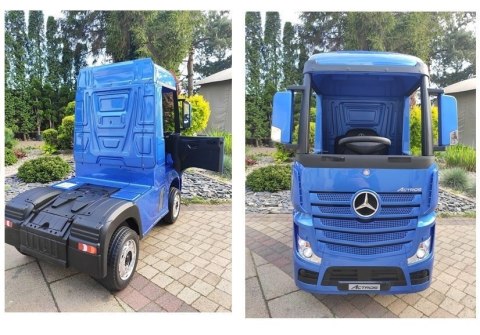 Auto Mercedes Actros Niebieski Lakierowany Ciężarówka Pilot LED MP4 LEAN CARS