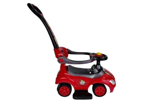 Jeździk z Pchaczem Dla Dzieci Mega Car 3w1 Piszczek Schowek Czerwony LEAN CARS