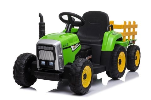 Traktor na Akumulator z Przyczepą XMX611 Pilot Światła LED Zielony LEAN CARS
