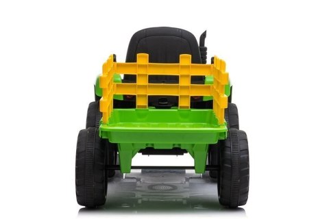 Traktor na Akumulator z Przyczepą XMX611 Pilot Światła LED Zielony LEAN CARS