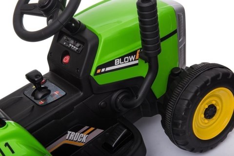 Traktor na Akumulator z Przyczepą XMX611 Pilot Światła LED Zielony LEAN CARS