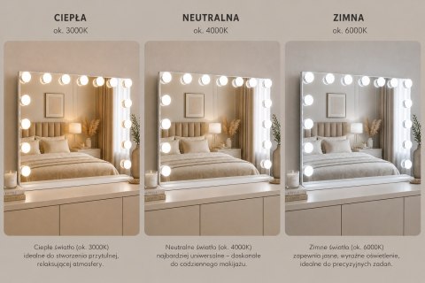 Lustro podświetlane LED HOLLYWOOD 120x80cm