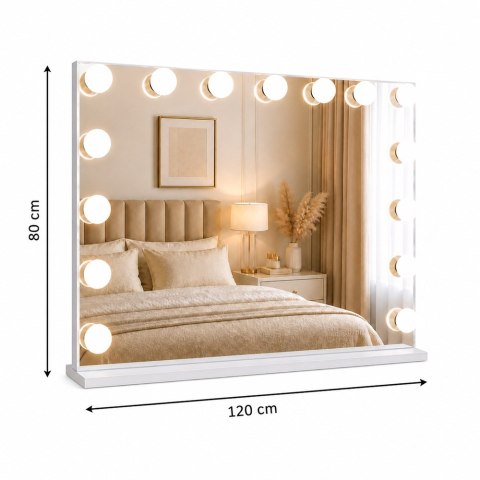Lustro podświetlane LED HOLLYWOOD 120x80cm