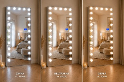 Lustro podświetlane LED HOLLYWOOD 175x80cm