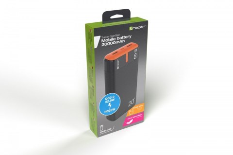 Power bank EnerGen 20000mAh PD+QC3.0 czarno-pomarańczowy