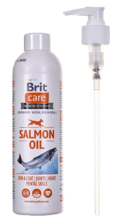 BRIT CARE Olej z łososia - suplement diety na sierść i skórę dla psów i kotów - 250 ml