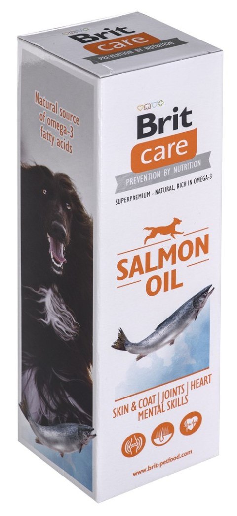 BRIT CARE Olej z łososia - suplement diety na sierść i skórę dla psów i kotów - 250 ml