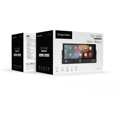 KRUGER&MATZ RADIO SAMOCHODOWE KM2017 CARPLAY/ANDROIDAUTO 1DIN